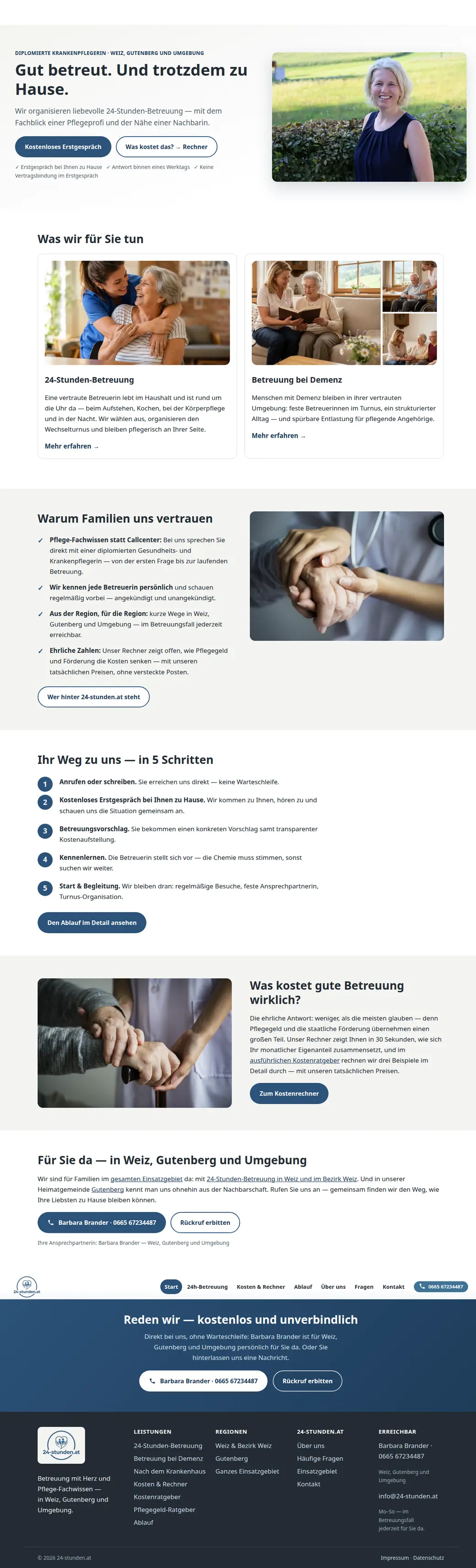24-stunden.at mit regionaler Suchmaschinenoptimierung — ganze Startseite